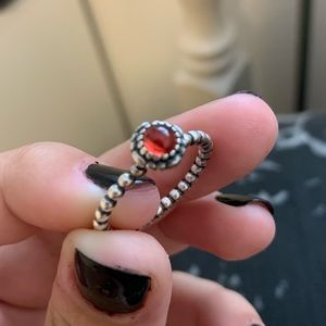 DISCONTINUED january birth month pandora ring